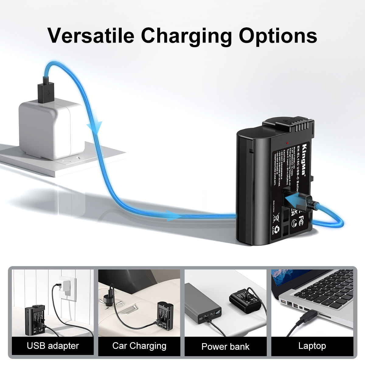 EN-EL15 | Nikon | 2600mAh | Replacement Battery | USB Type-C Port
