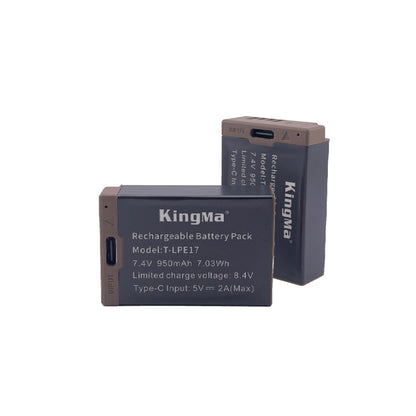 KingMa LP-E17 Half-Decoded Camera Battery with Type-C Charging Port For Canon Cameras using LP-E17 Batteries
