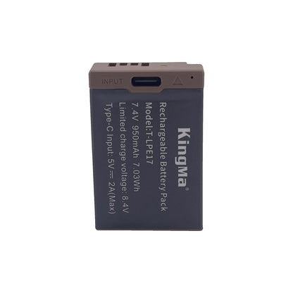 KingMa LP-E17 Half-Decoded Camera Battery with Type-C Charging Port For Canon Cameras using LP-E17 Batteries