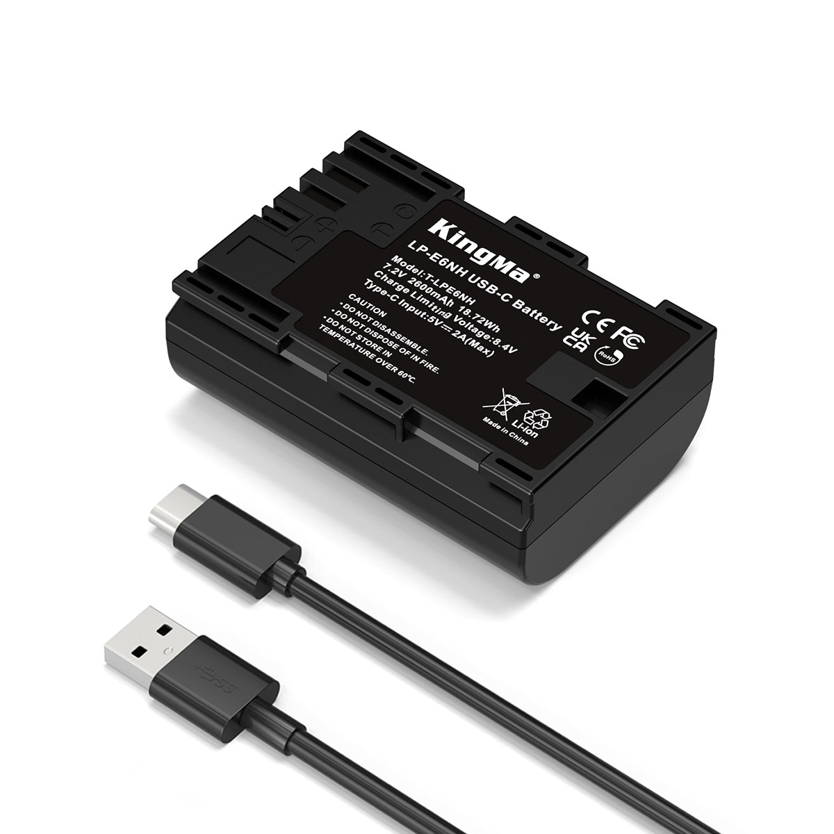 LP-E6 | Canon | Replacement Battery | Fully Decoded | USB Type-C Port