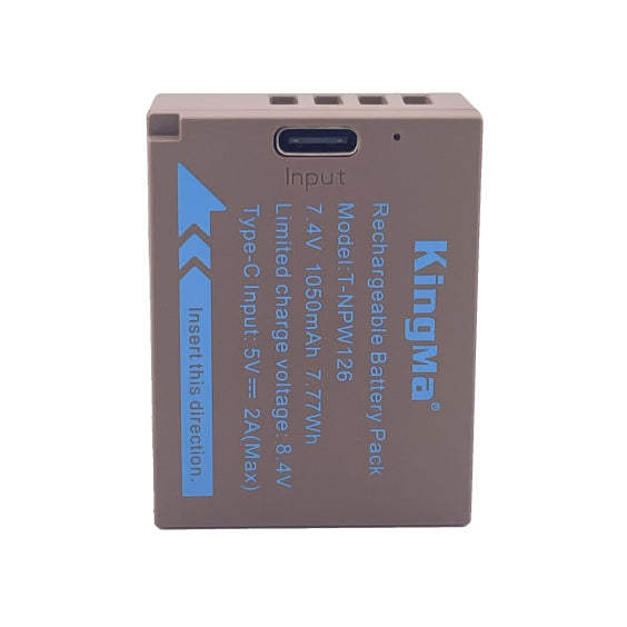 KingMa NP-W126 Camera Replacement Battery with Type-C Charging Port For Fujifilm Cameras using W126 / W126s Batteries