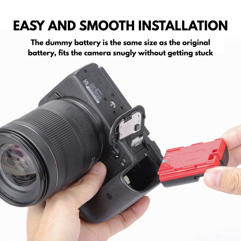 LP-E6P / LP-E6NH USB Type-C Dummy Battery for Canon Cameras