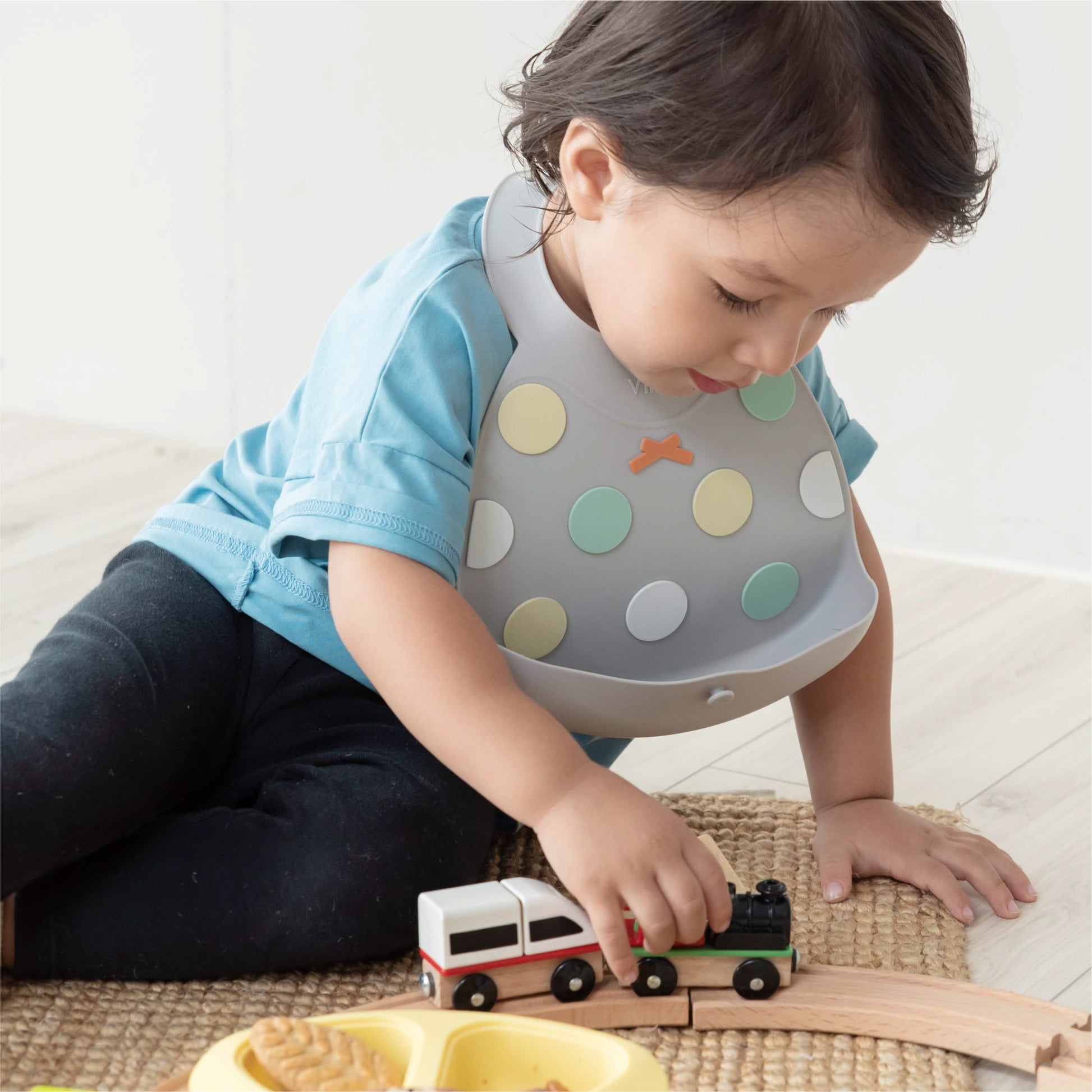 Joy Silicone Baby Bibs with Catch Tray - Dreamy Series