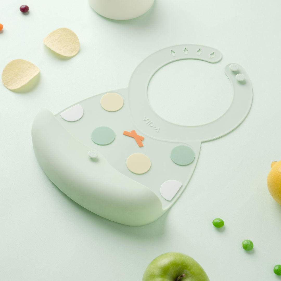 Joy Silicone Baby Bibs with Catch Tray - Dreamy Series
