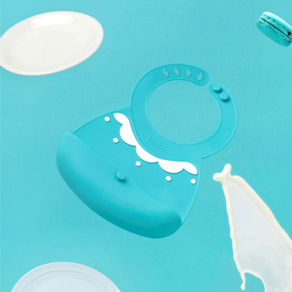 Joy Silicone Baby Bibs with Catch Tray - Dreamy Series