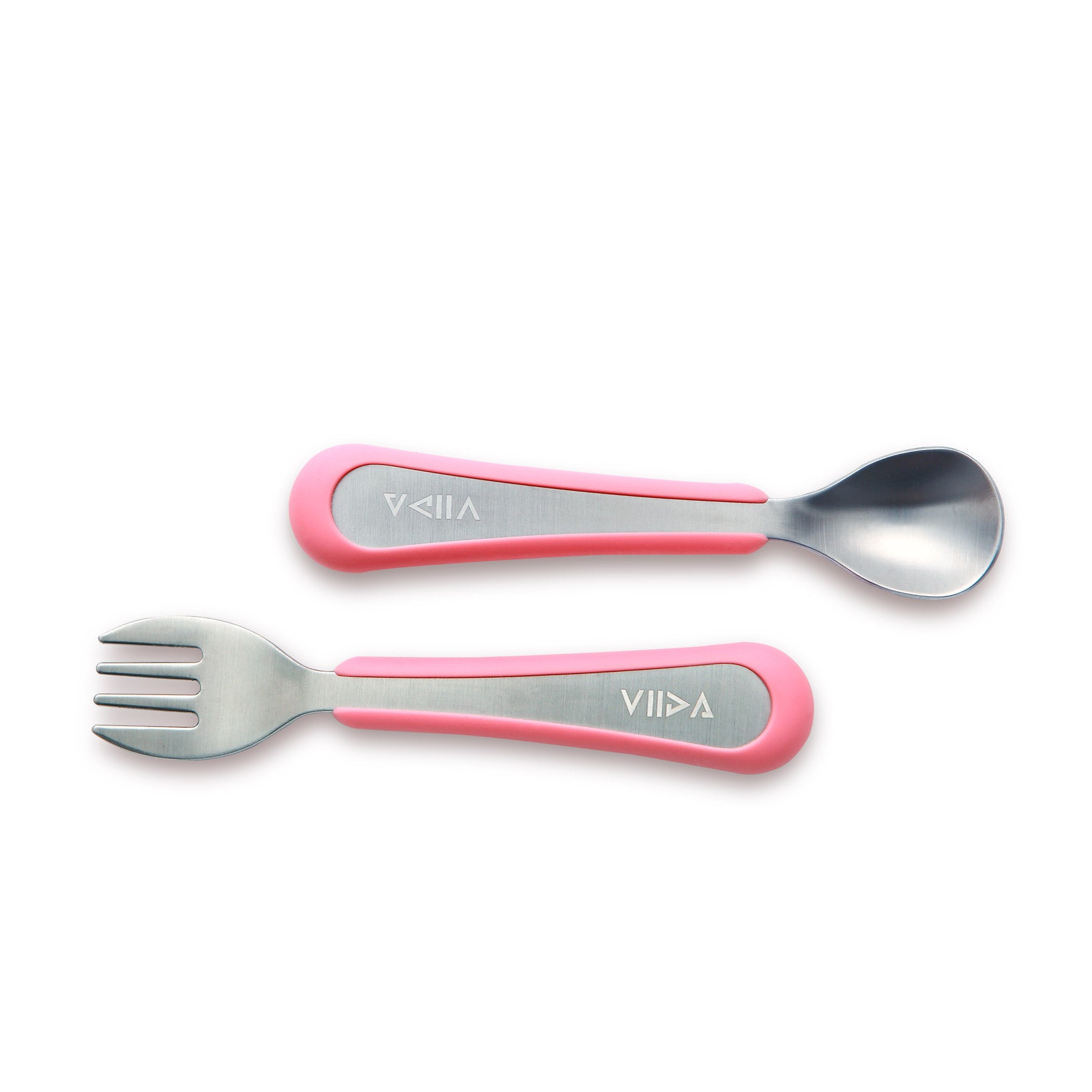 Soufflé Small Antibacterial Stainless Steel Fork & Spoon Set