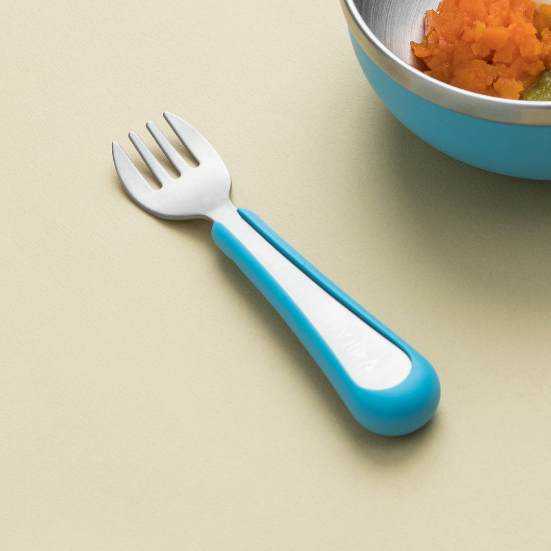 Soufflé Small Antibacterial Stainless Steel Fork & Spoon Set