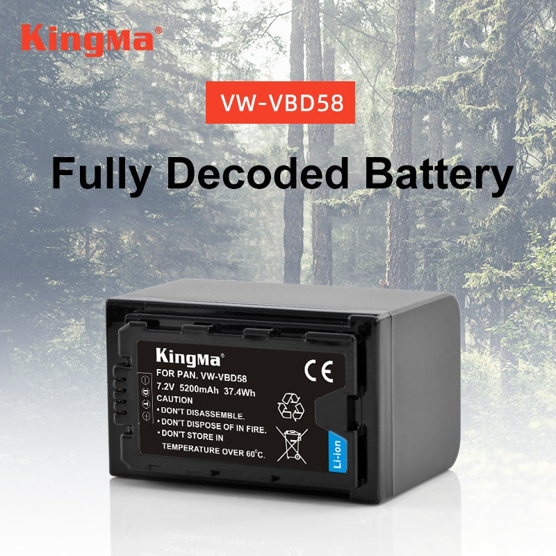 KingMa VW-VBD58 Replacement Battery for Panasonic Cameras