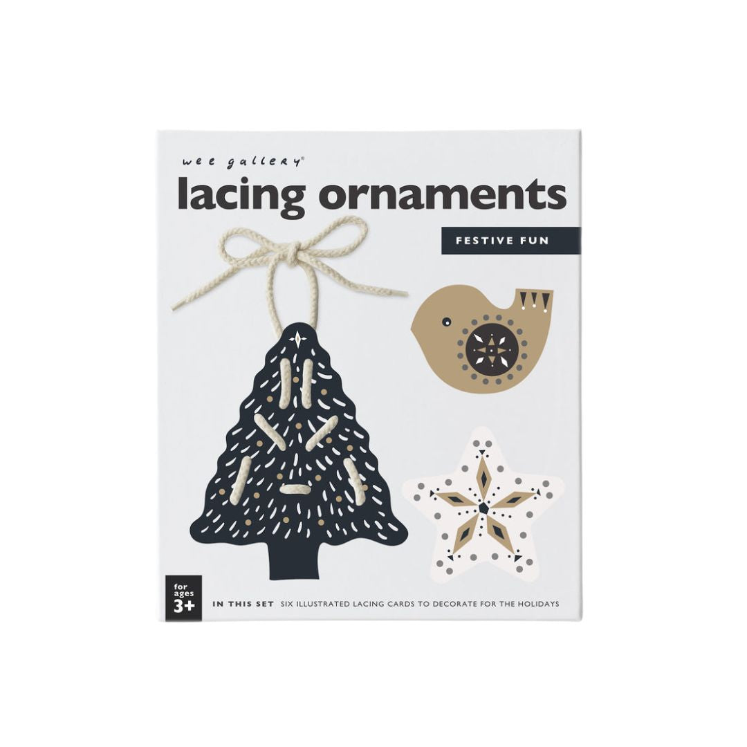 Toddler Lacing Cards - Festive Fun Lacing Ornaments