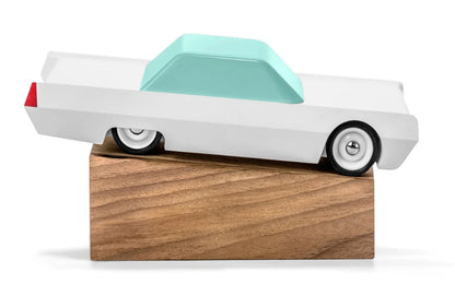 White Beast Wooden Toy Car