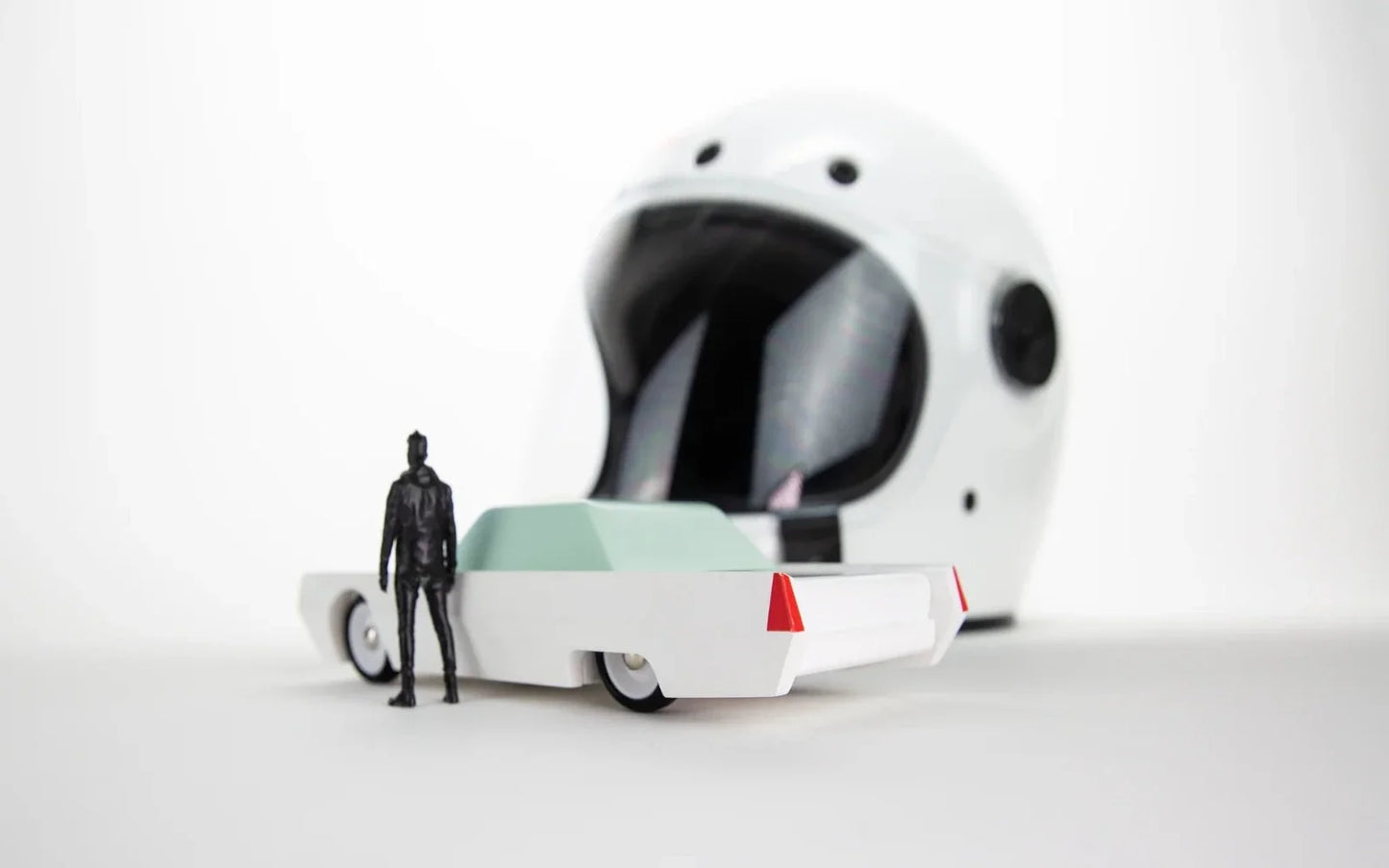 White Beast Wooden Toy Car