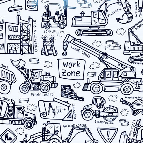 Work Zone Washable Silicone Colouring Mat & Markers Set