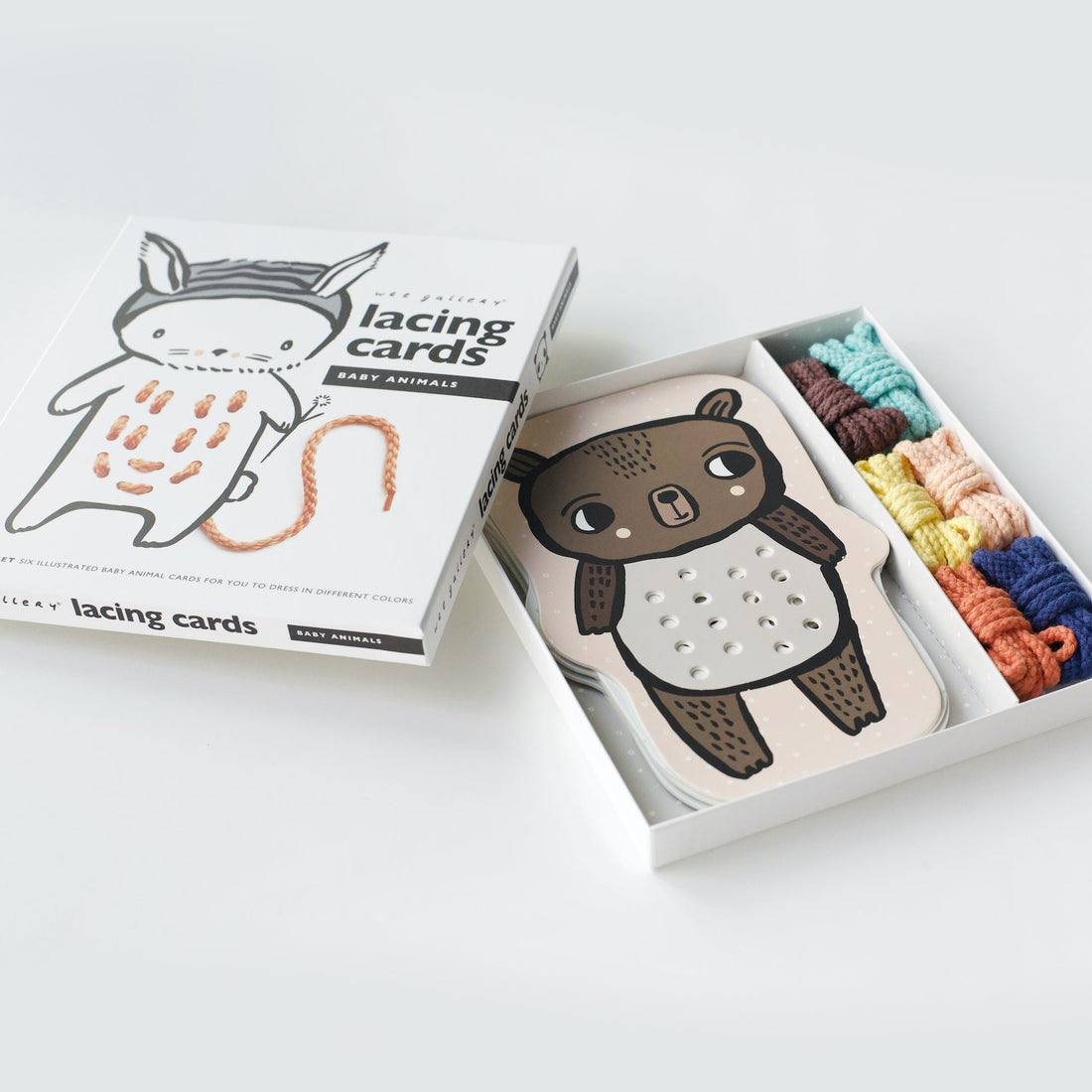 Toddler Lacing Cards - Baby Animals