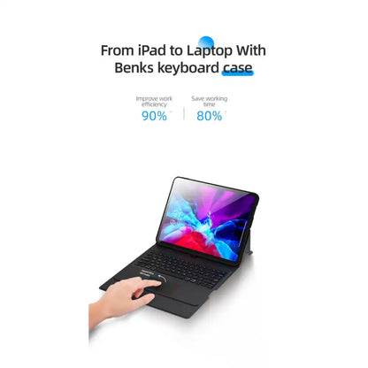Benks Bluetooth Keyboard Case With Trackpad | Apple iPad Pro 12.9 | Ultra Slim & Lightweight - 2
