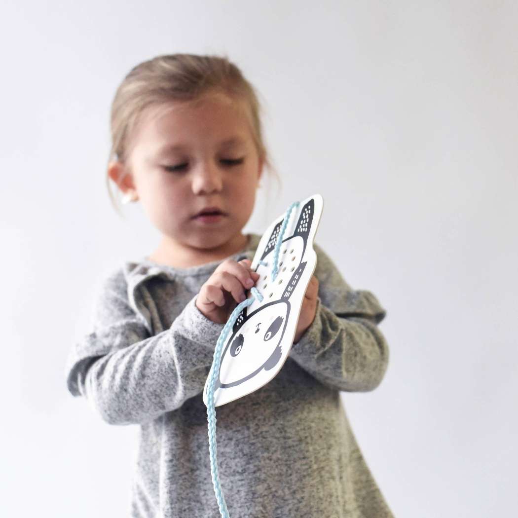 Toddler Lacing Cards - Baby Animals