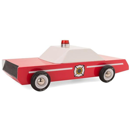 Fire Chief Wooden Toy Car
