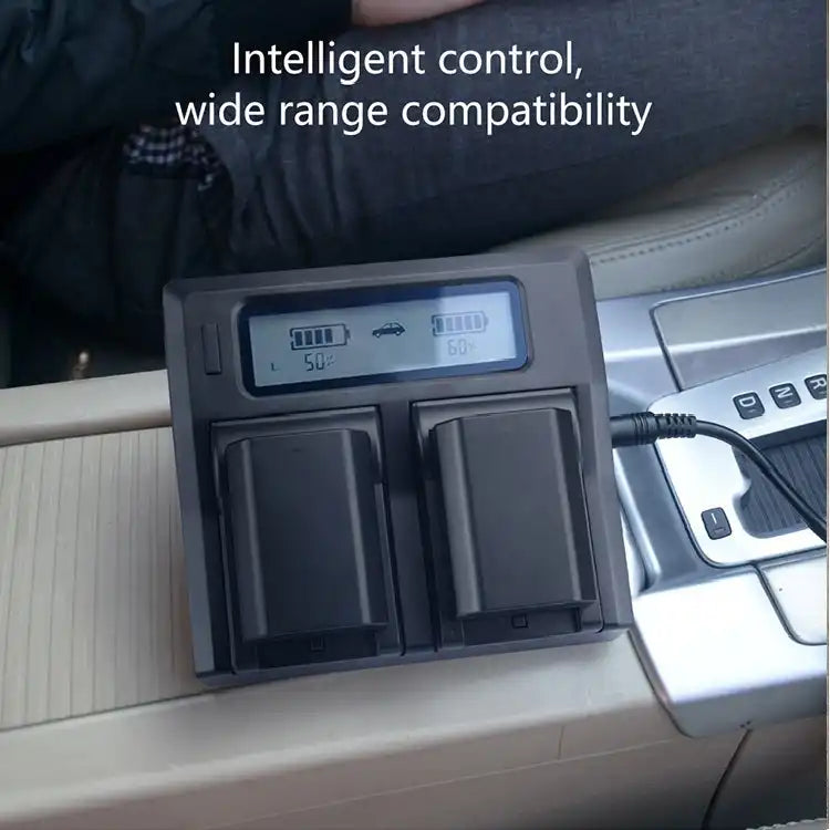 KingMa LP-E17 Smart AC DC Charger | Canon | Dual Slot | LCD Display - 3