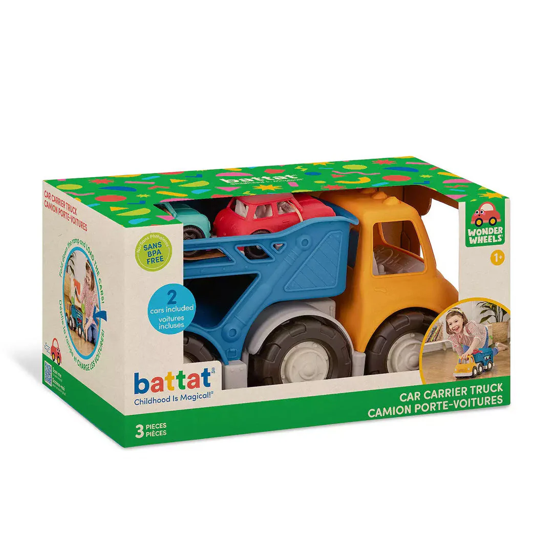 Car Carrier Toy Truck with 2 Toy Cars Set