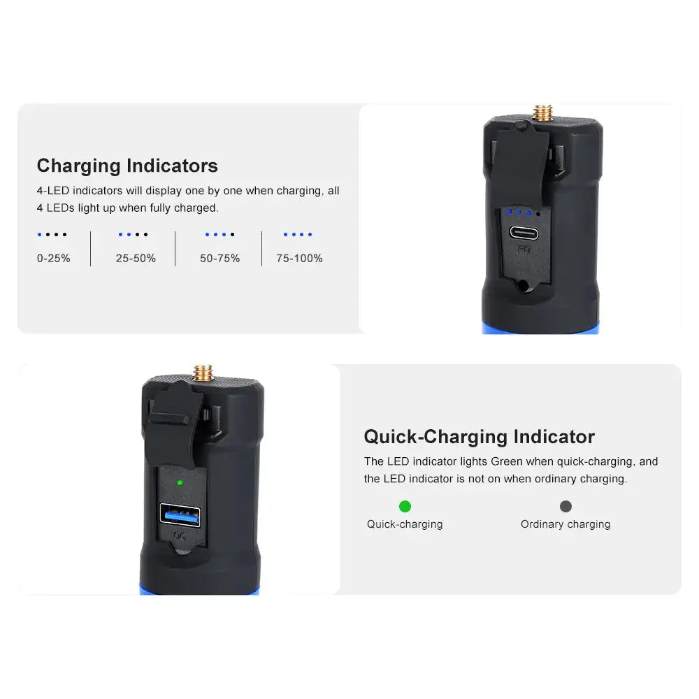 KingMa 10000mAh Power Handle Grip | Cameras GoPro Mobile Phones and more - 3
