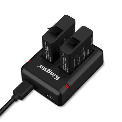 KingMa AABAT-001 Set | GoPro Hero 8/7/6/5 | 1220mAh Battery | Dual Slot | LED - 1