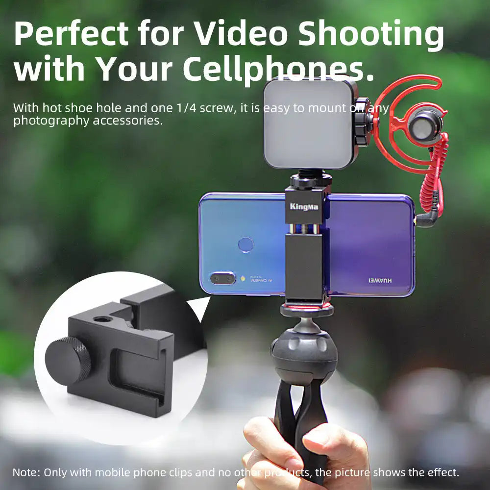 KingMa Aluminum Alloy Hot Shoe Phone Clip - 5