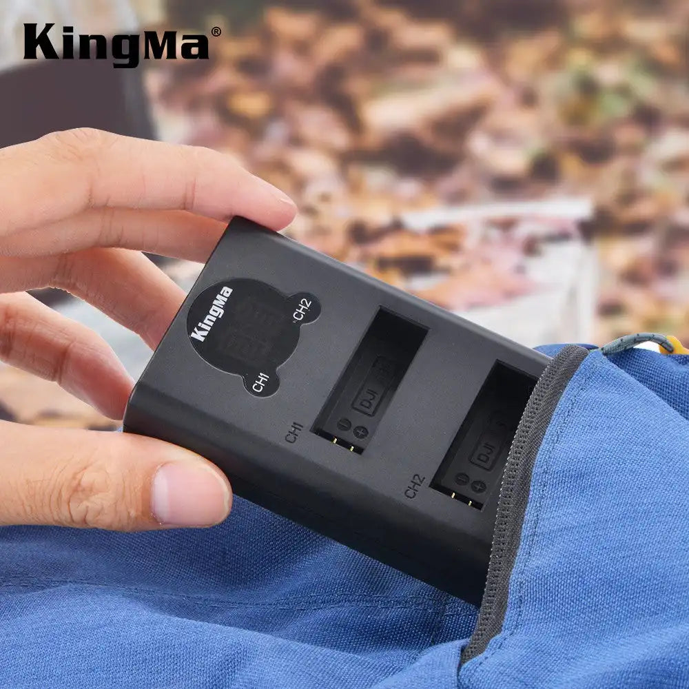 KingMa Battery Charger | DJI OSMO Action Camera 1 | Dual Slot LCD Display - 3