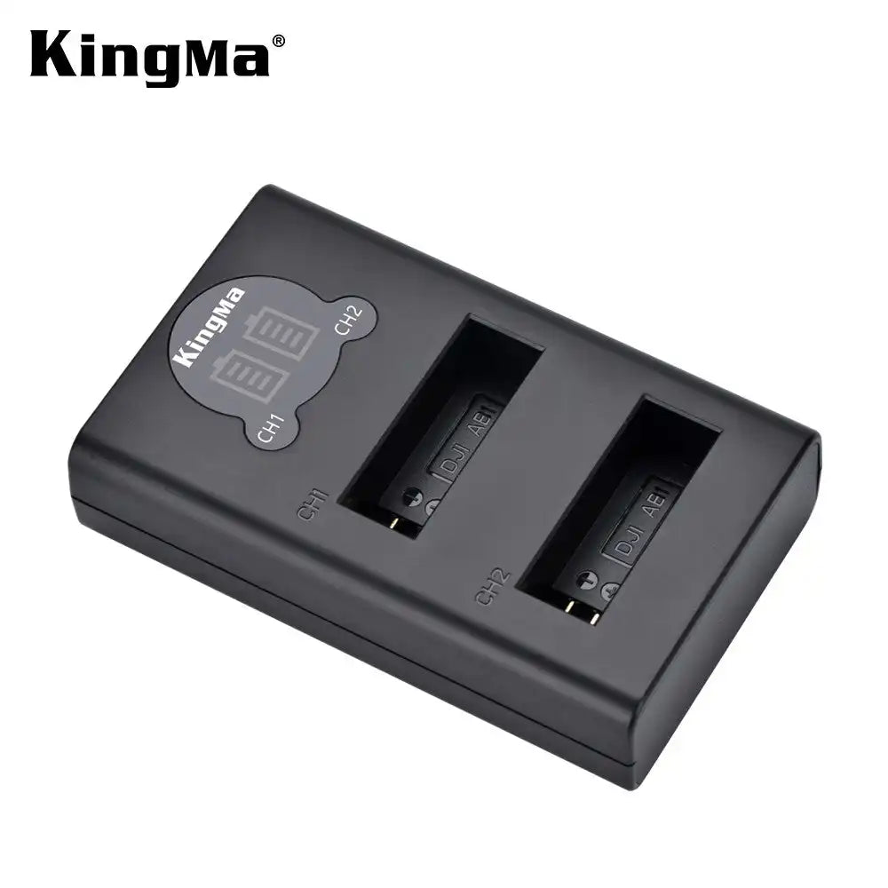 KingMa Battery Charger | DJI OSMO Action Camera 1 | Dual Slot LCD Display - 1