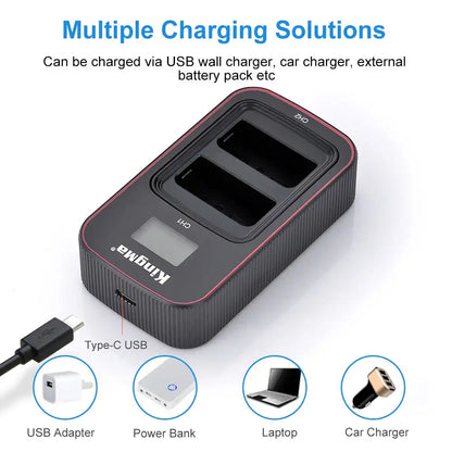 KingMa BLN-1 Charger | Olympus | Dual Slot | LCD - 3