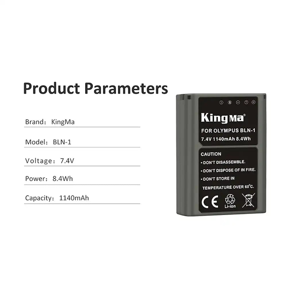 KingMa BLN-1 | Olympus | 1140mAh | Replacement Battery - 3