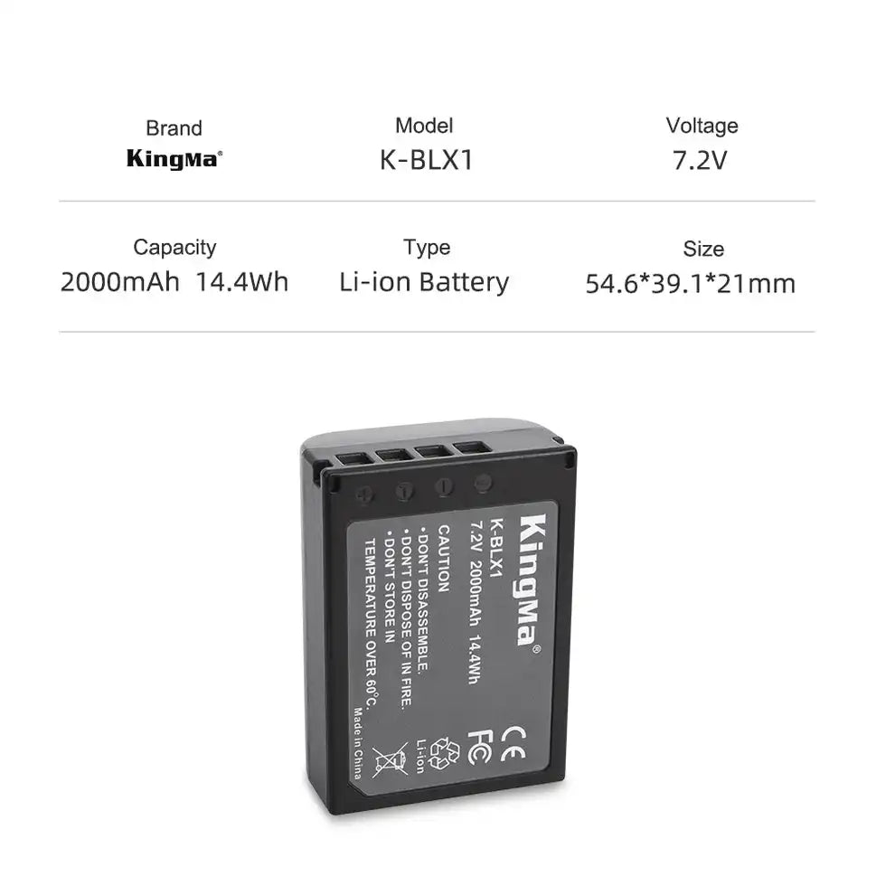 KingMa BLX-1 | Olympus | 2000mAh | Replacement Battery - 3