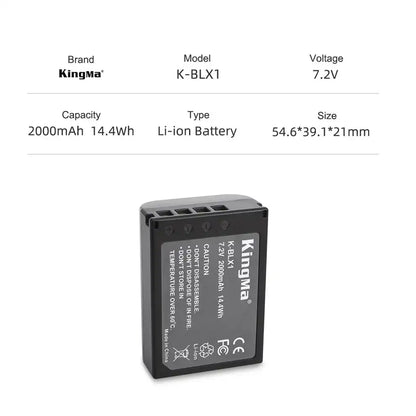KingMa BLX-1 | Olympus | 2000mAh | Replacement Battery - 3