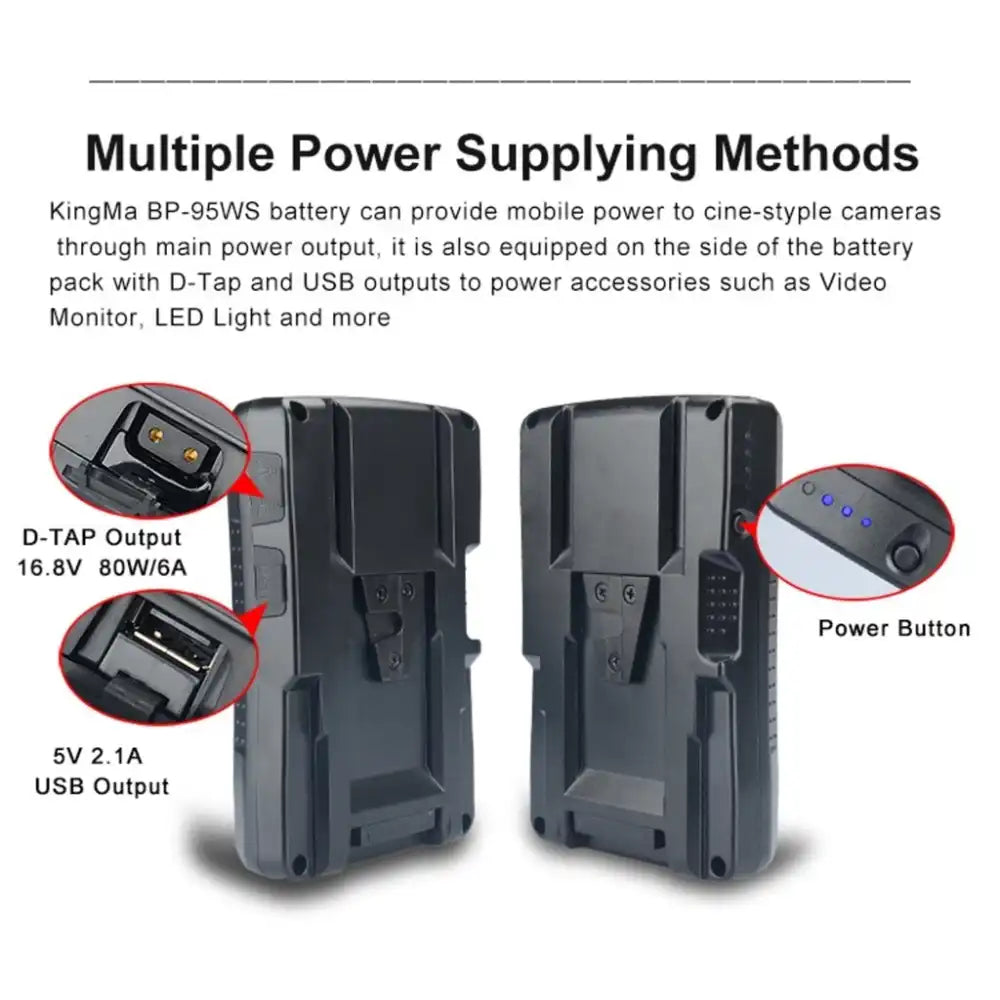 KingMa BP-95WS | V-Mount | 6600mAh | 95Wh | Replacement Battery - 6