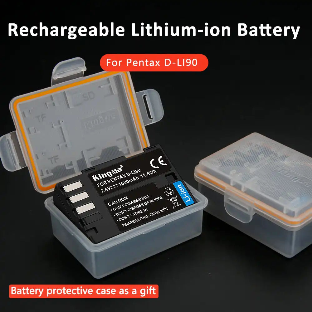 KingMa D-Li90 | Pentax | Camera Replacement Battery | 1600mAh | 4