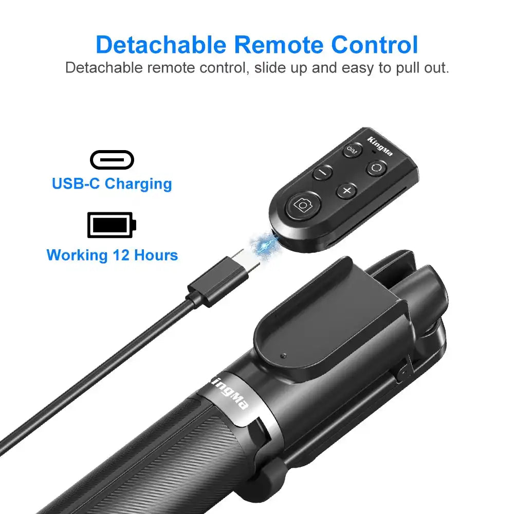 KingMa Detachable Bluetooth Selfie Stick Tripod | iPhone - 5