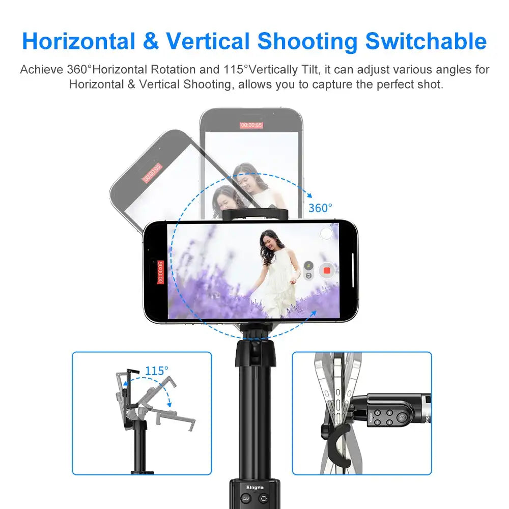 KingMa Detachable Bluetooth Selfie Stick Tripod | iPhone - 6