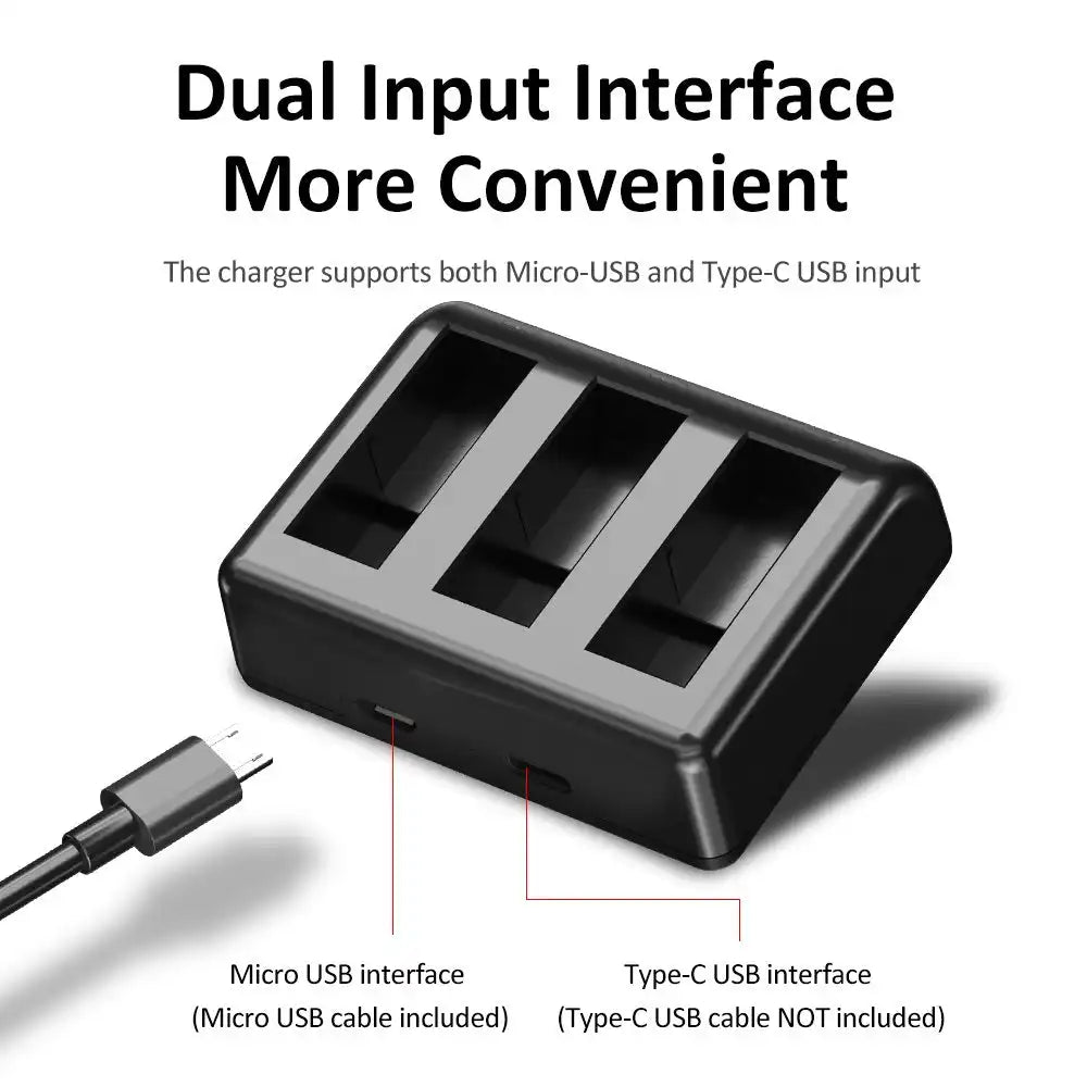 KingMa DJI OSMO Action 3/4 Triple-Slot Battery Charger - 2