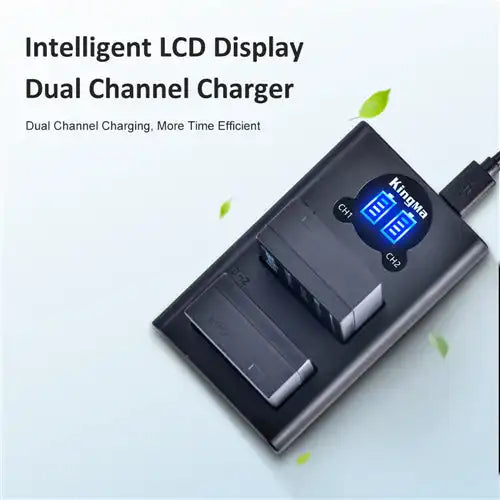 KingMa DMW-BLC12 Battery Charger | Panasonic | Dual Slot LCD Display - 4