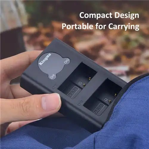 KingMa DMW-BLC12 Battery Charger | Panasonic | Dual Slot LCD Display - 2