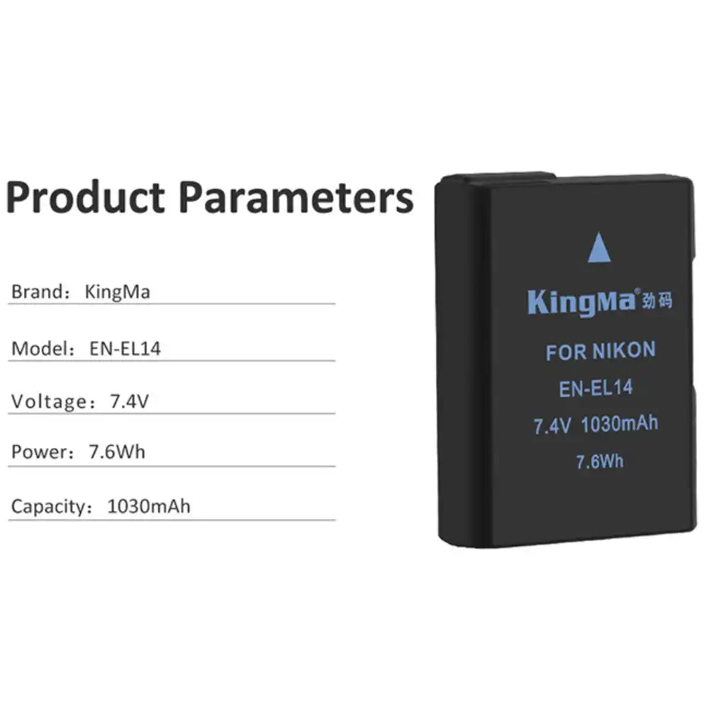 KingMa EN-EL14 | Nikon | 1030mAh | Replacement Battery - 3