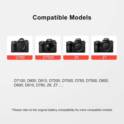 KingMa EN-EL15 | Nikon | 1960mAh | Replacement Battery | USB Type-C Port - 6