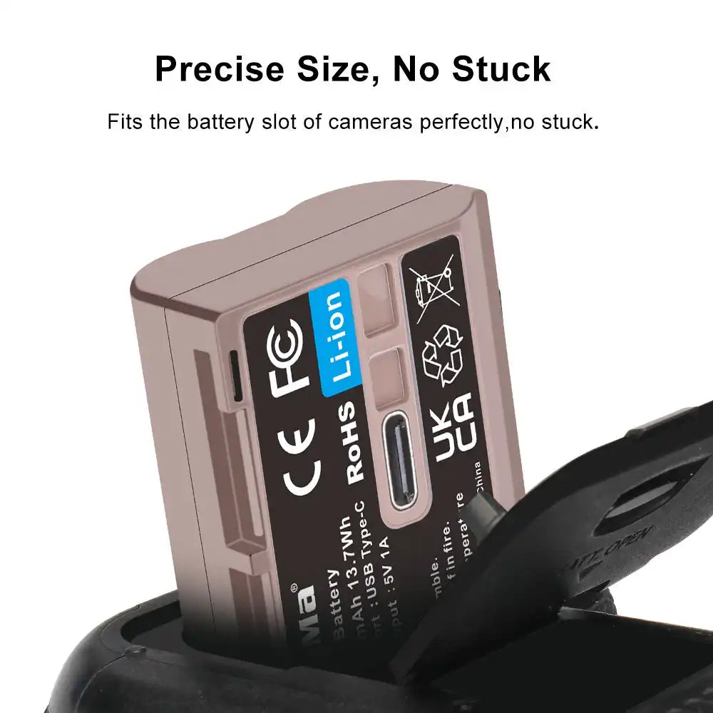 KingMa EN-EL15 | Nikon | 1960mAh | Replacement Battery | USB Type-C Port - 3