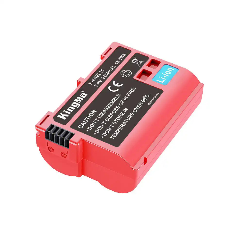 KingMa EN-EL15 Set | Nikon | 2400mAh Battery | Fast Dual Charger | LCD - 6