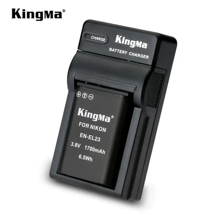 KingMa EN-EL23 Set | Nikon | 1700mAh Battery | Single Charger | LED - 2