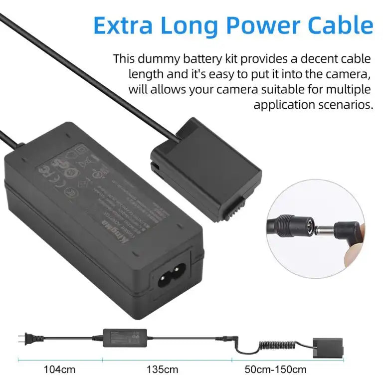 KingMa EN-EL25 Dummy Battery with AC Power Adapter | Nikon Z50 / Z-FC | DC Connector Version - 3