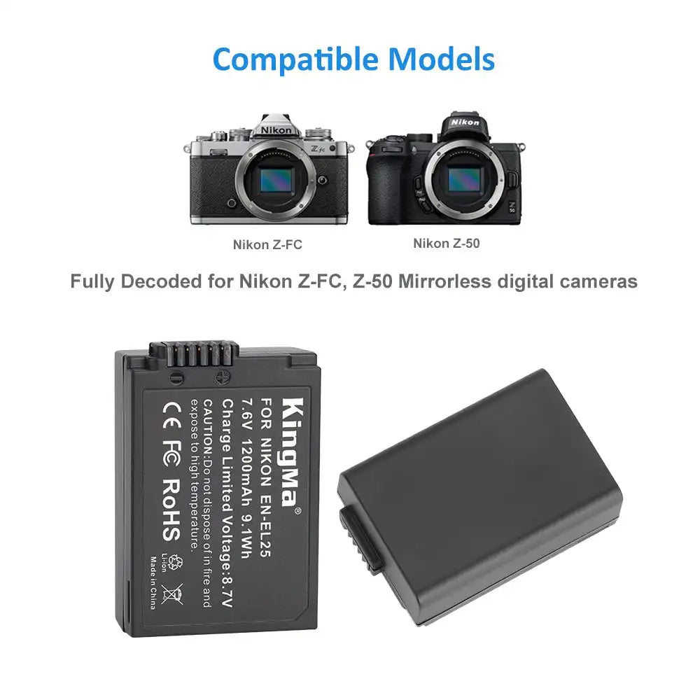 KingMa EN-EL25 | Nikon | 1200mAh | Replacement Battery - 5