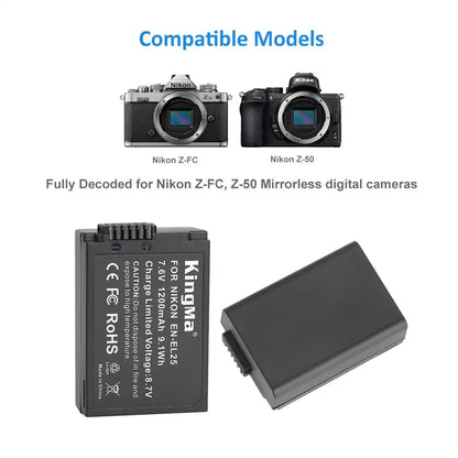 KingMa EN-EL25 | Nikon | 1200mAh | Replacement Battery - 5