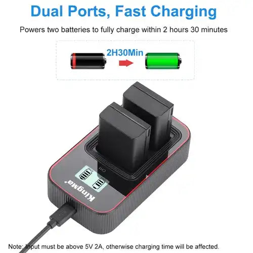 KingMa EN-EL25 Set | Nikon | 1200mAh Battery | Dual Charger | LCD - 3