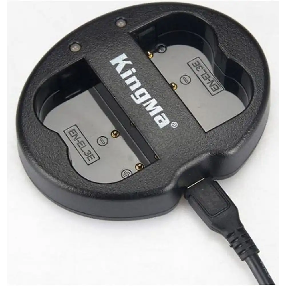 KingMa EN-EL3E Charger | Nikon | Dual Slot | LED - 2