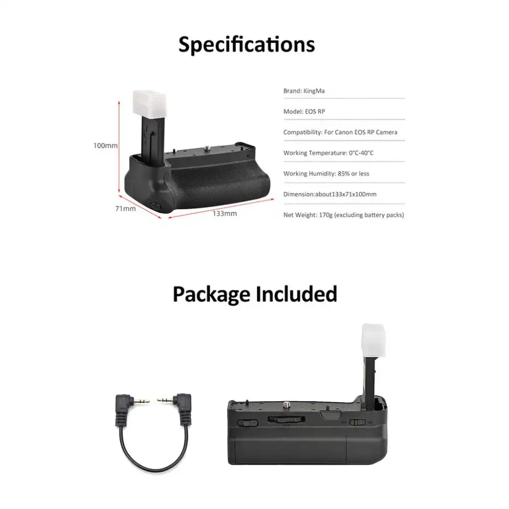 KingMa EOS RP | Canon | Battery Grip | Dual Slot - 3