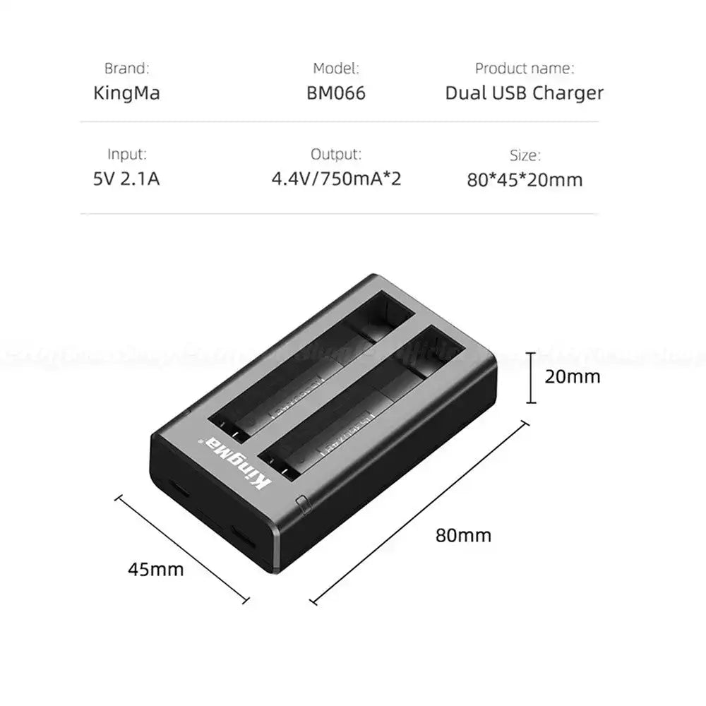 KingMa Insta360 One X4 Dual-Slot Battery Charger - 4